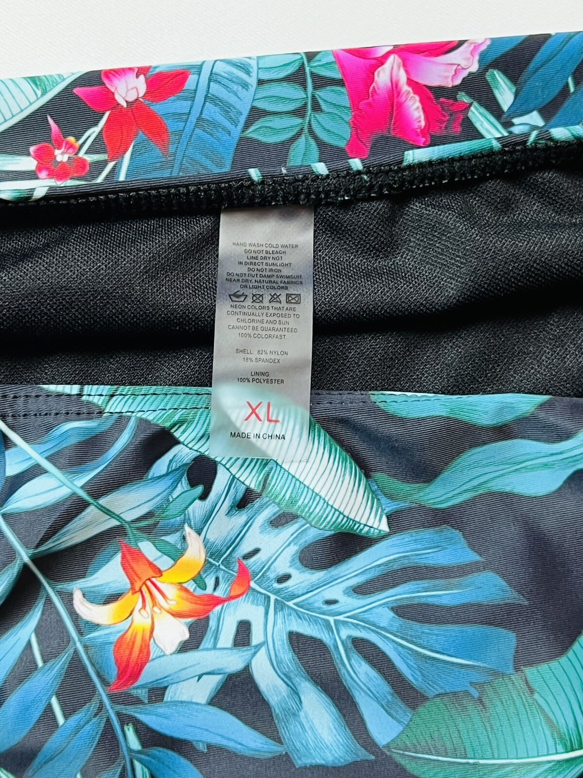 Women's 2 Piece Swimsuit Top Size 2XL Tankini Bottom Sz XL Floral (8)