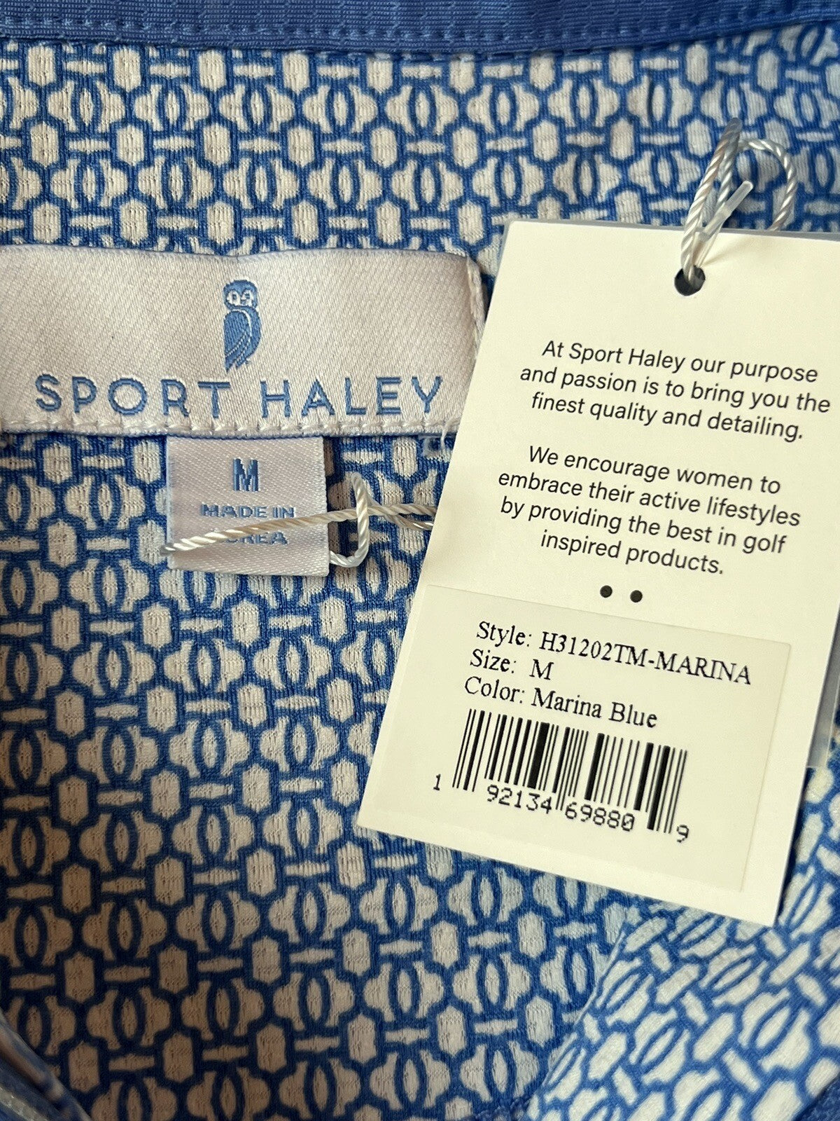 Sport Haley Women's Top Golf Shirt Blue Sz M (B.48)