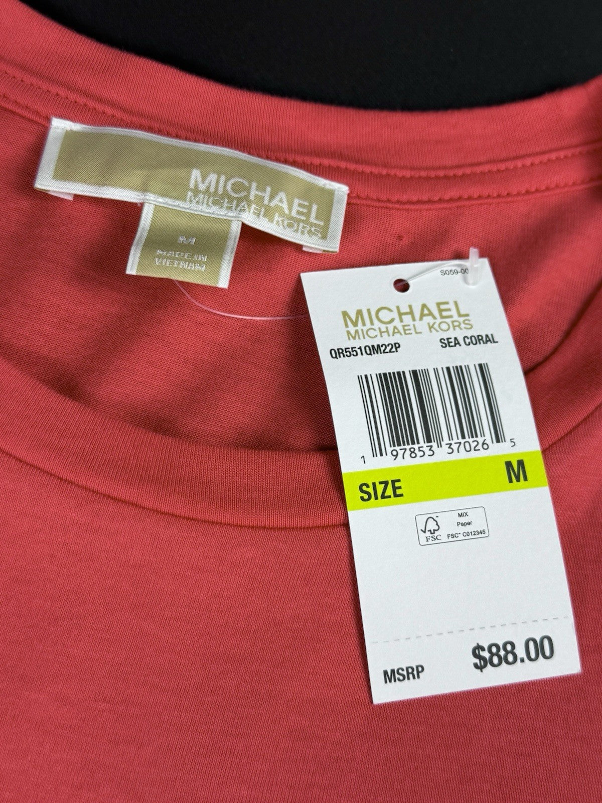 $88 Michael Kors Women’s Lace Sleeves Blouse Sz M.     (B.181)