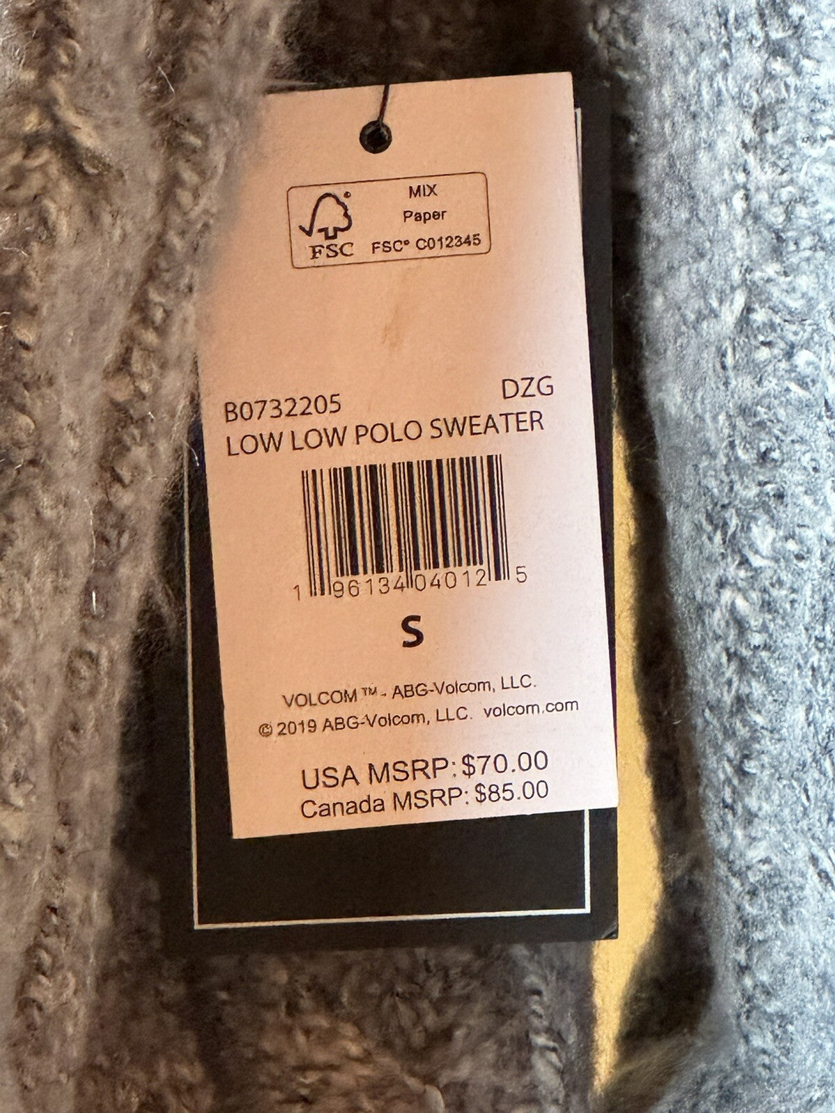 VOLCOM Women's Gray Sweater Size S  (56)