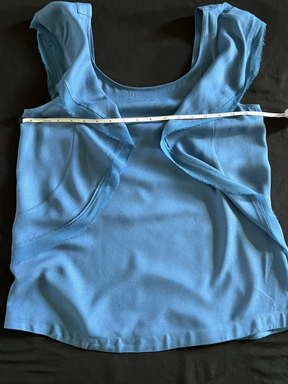 Ella Moss Women's Top Blue Cotton Blouse Sz M