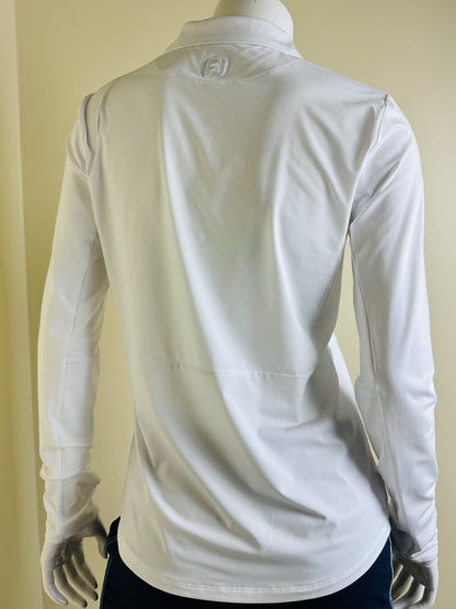 FJ FootJoy Women's Golf White Sweatshirt Long Sleeves Sz M    (B.121)