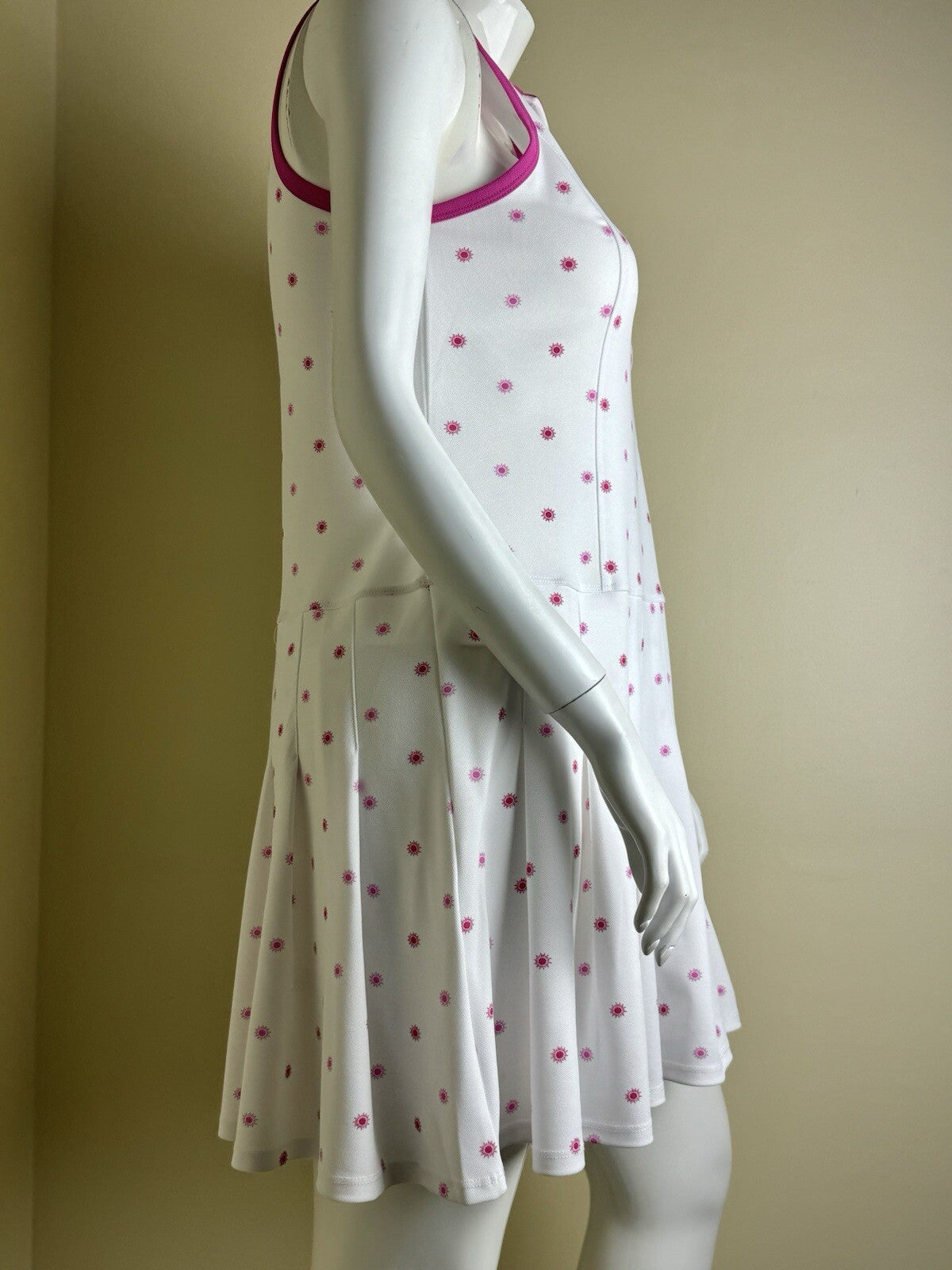 NANETTE LEPORE Pink White Dress Sz L (B.82)