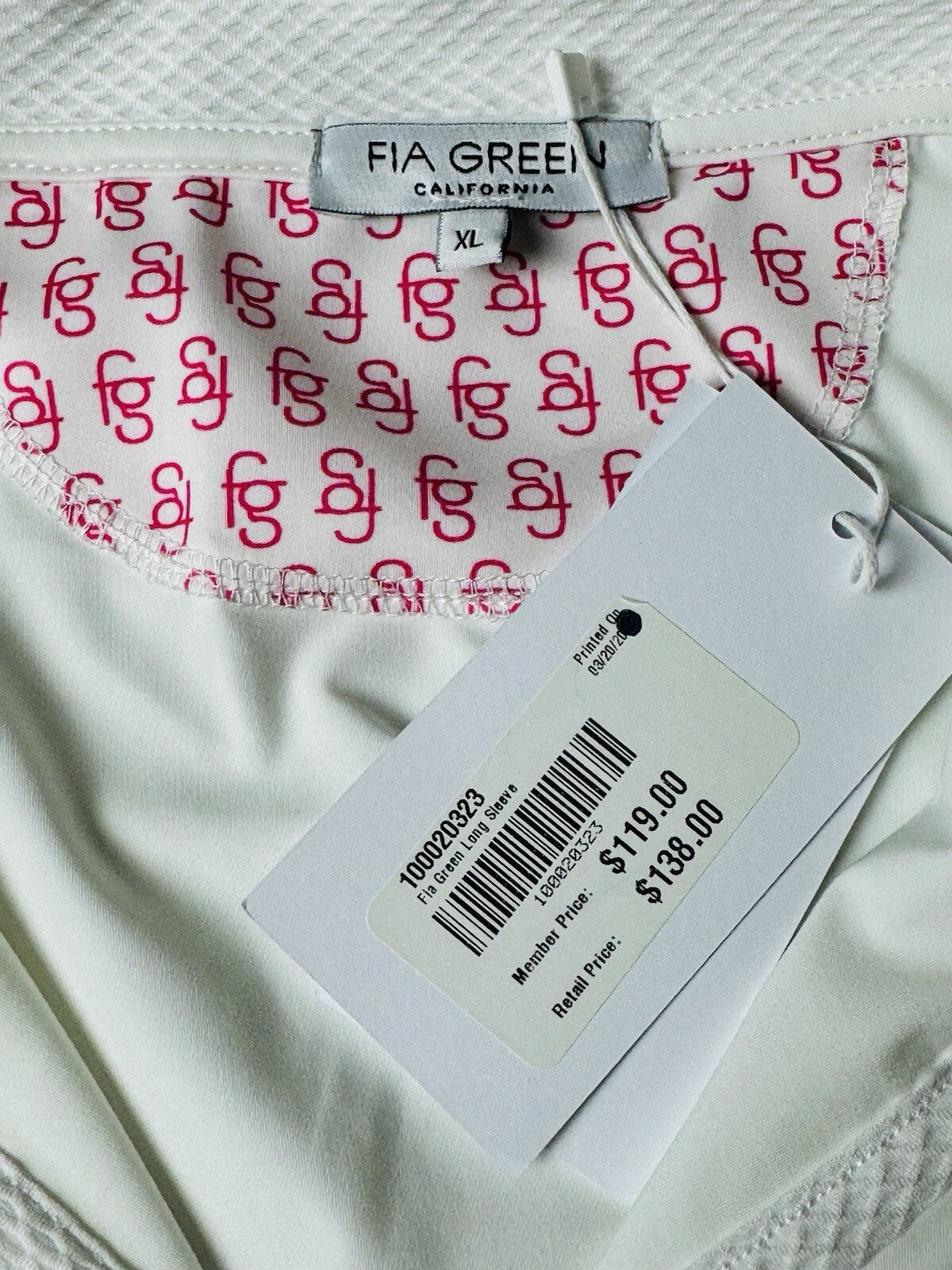 FIA Green California Women’s Top Sz XL Golf Shirt. (B.95)