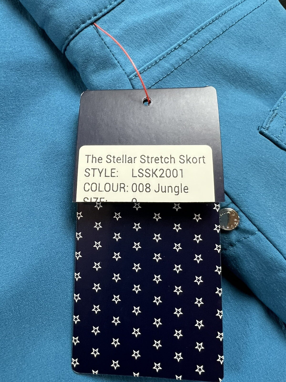 LOHLA Sport Golf Skort The Stellar Skirt Aqua Blue Sz 0 Pockets. (73)