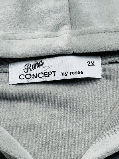 Roma Concept Women’s Hoodie Sweater Sz 2X Gray