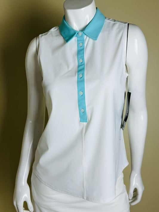 Foray Golf Womens Size M Sleeveless Golf Polo Shirt. (02)