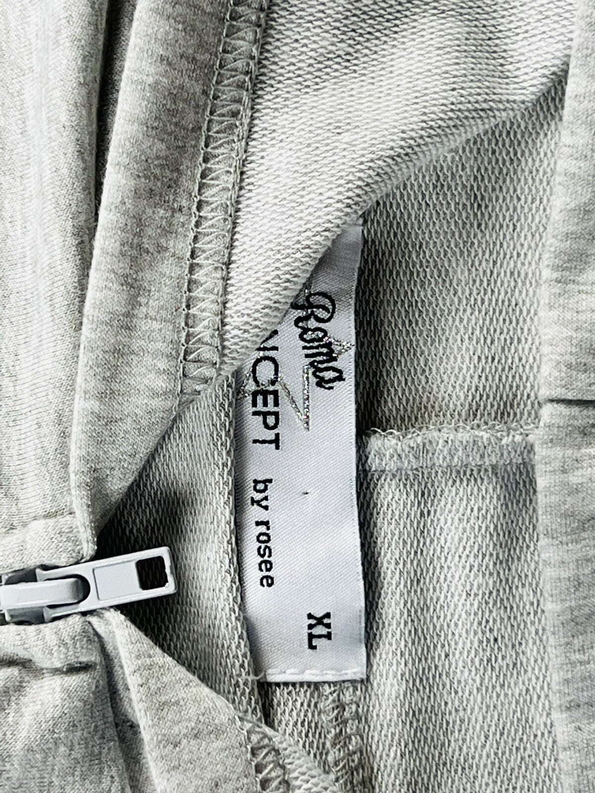 ROMA CONCEPT by Rosee Sz XL Gray Hoodie Sleeveless Sweatshirt Top