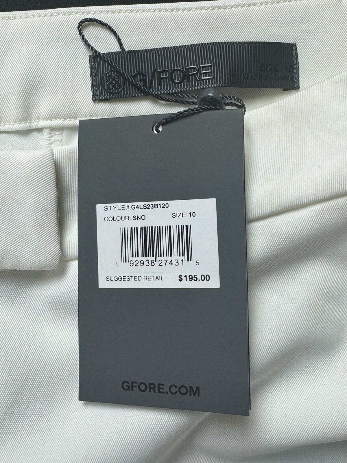 $195 G/Fore Women’s White Golf Pants Sz 10. (B.80)