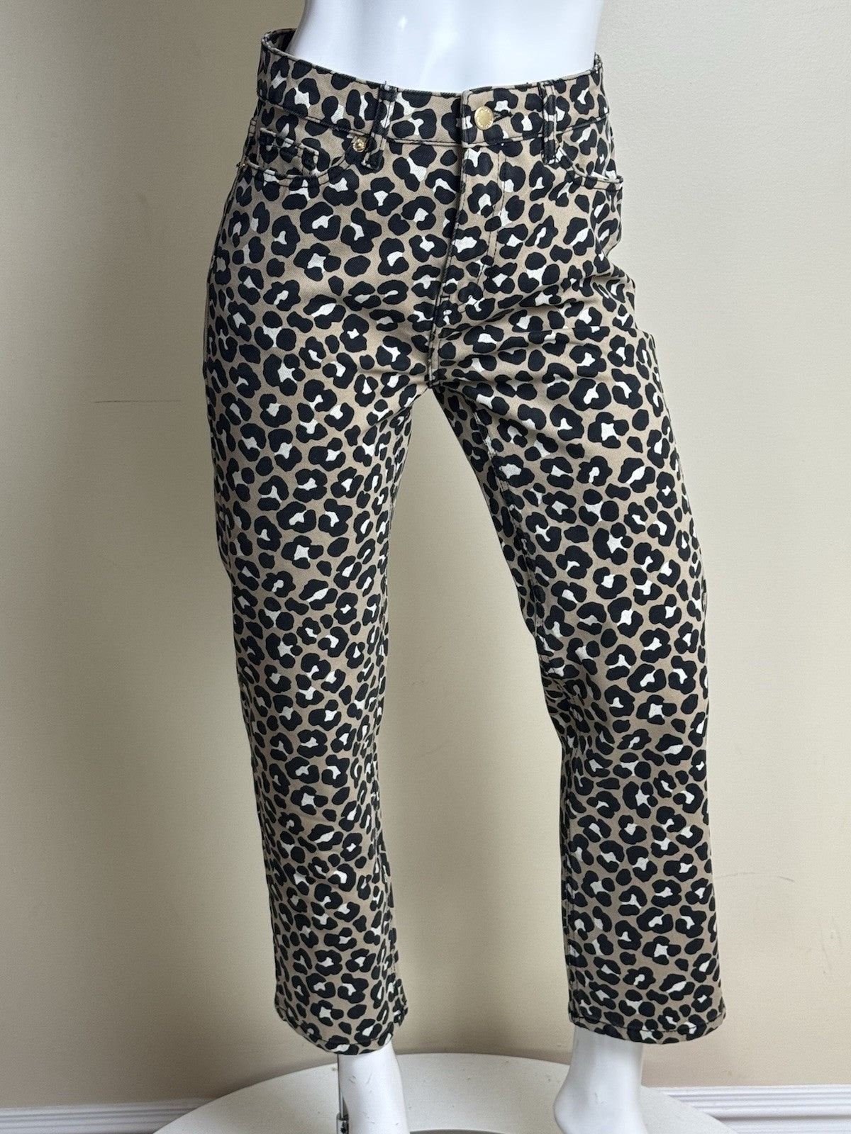 $125 Michael Kors Women’s Animal Print Jeans Sz 2.    (B.065)