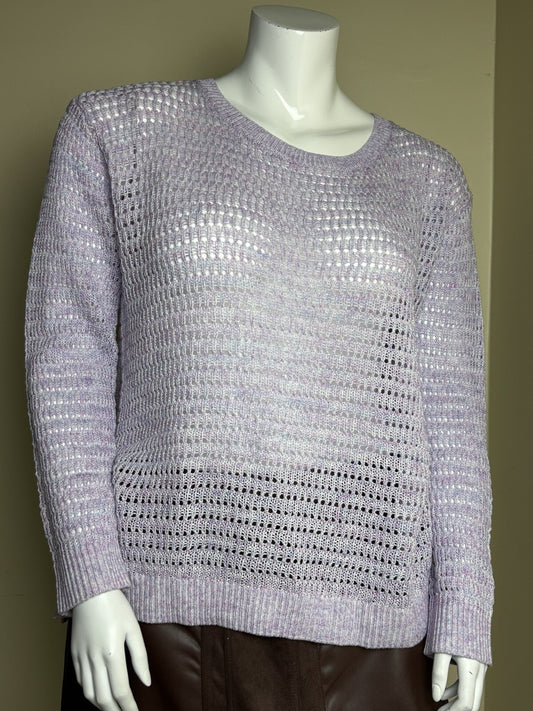 $109 Talbots Crochet Top Purple Sz XL.  (B.52)