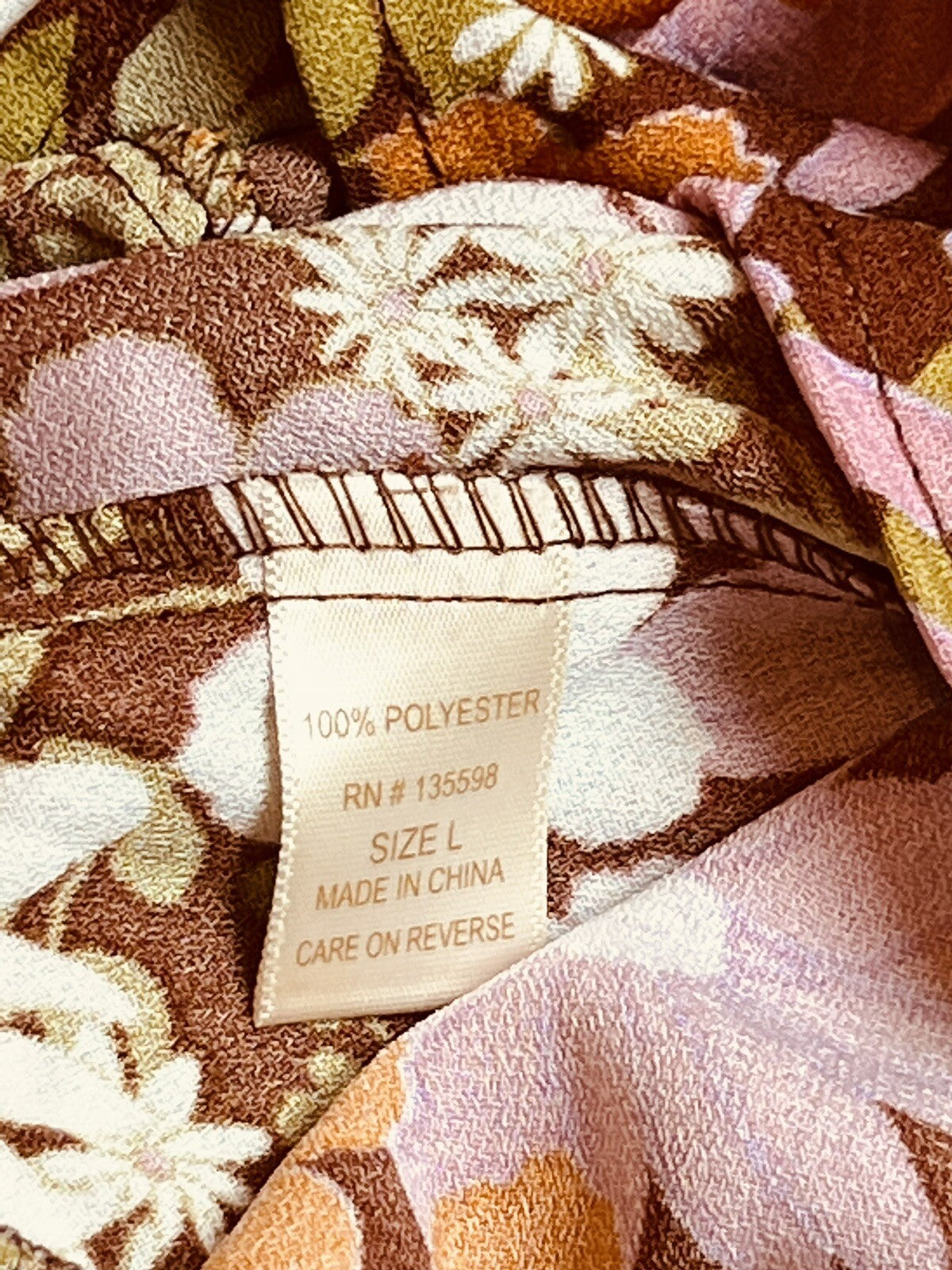 3rd + Malt Women’s Floral Dress long sleeves Multicolor Sz L