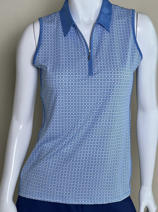 Sport Haley Women's Top Golf Shirt Blue Sz M (B.48)