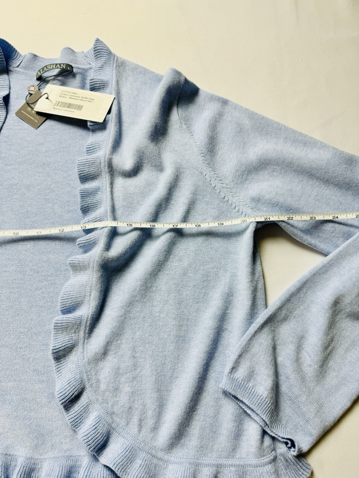 Alashan Cashmere Women’s Blue Cardigan Size L.   (B.120)