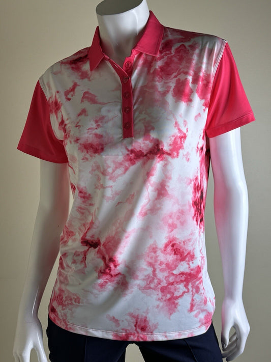 H5G High 5 Golf Women’s Short Sleeve Polo Shirt  Sz S.  (B.58)
