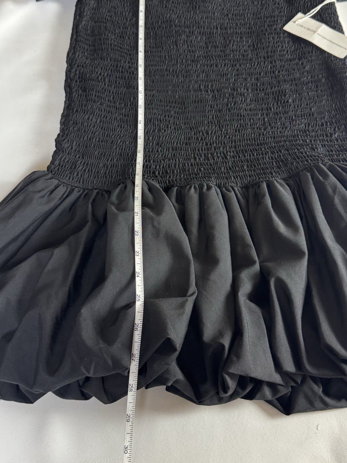 Live 4 Thrust Women’s Black Blouson Dress Sz L     (B.176)