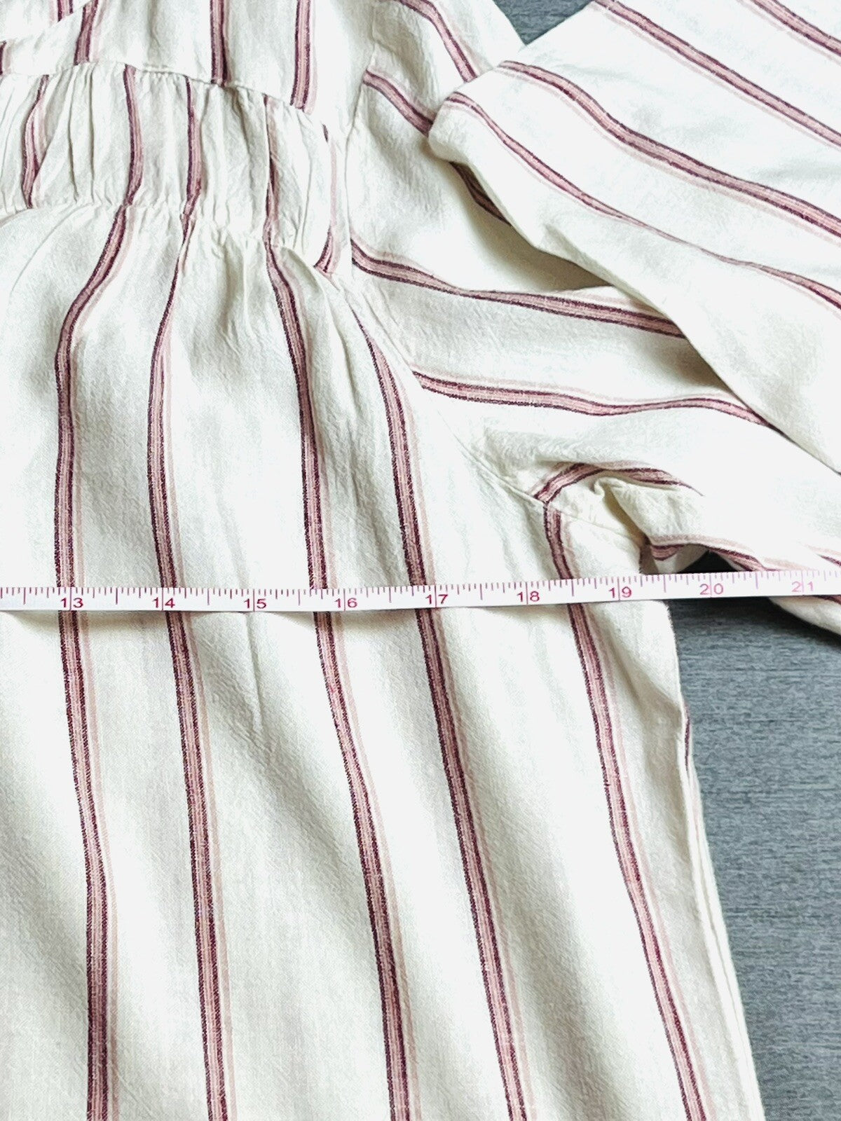 Splendid Women’s Long Sleeve Top Ivory Red Striped Size XS (4)