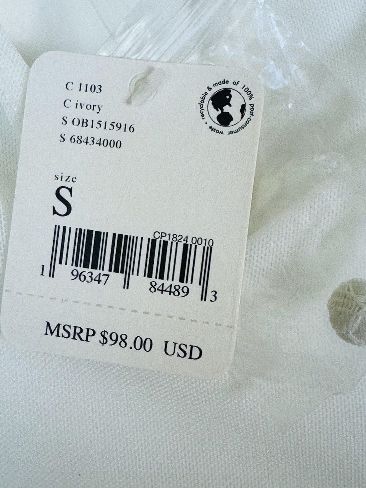 Free People Top Lace White Blouse Size S.  (64)