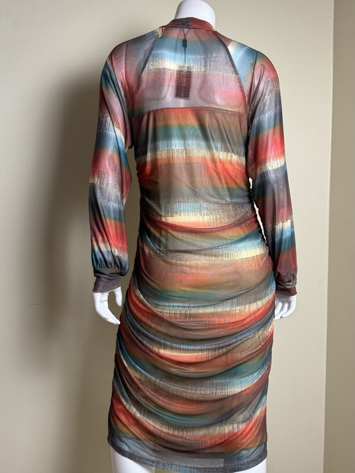 Cable & Gauge Bodycon Dress Multi Sz L.  (B.173)