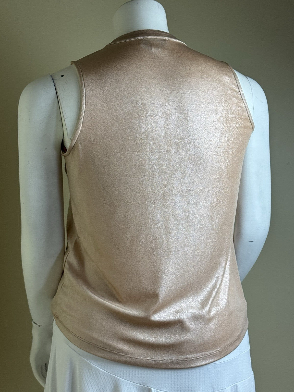 THE LINE OF STYLE Women’s Satin Blouse Sz L. (B.187)
