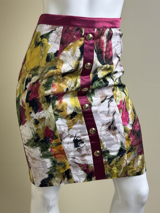 $180 Guess by Marciano Women’s Autumn Garden Brocade Skirt Sz 4. (B.142)