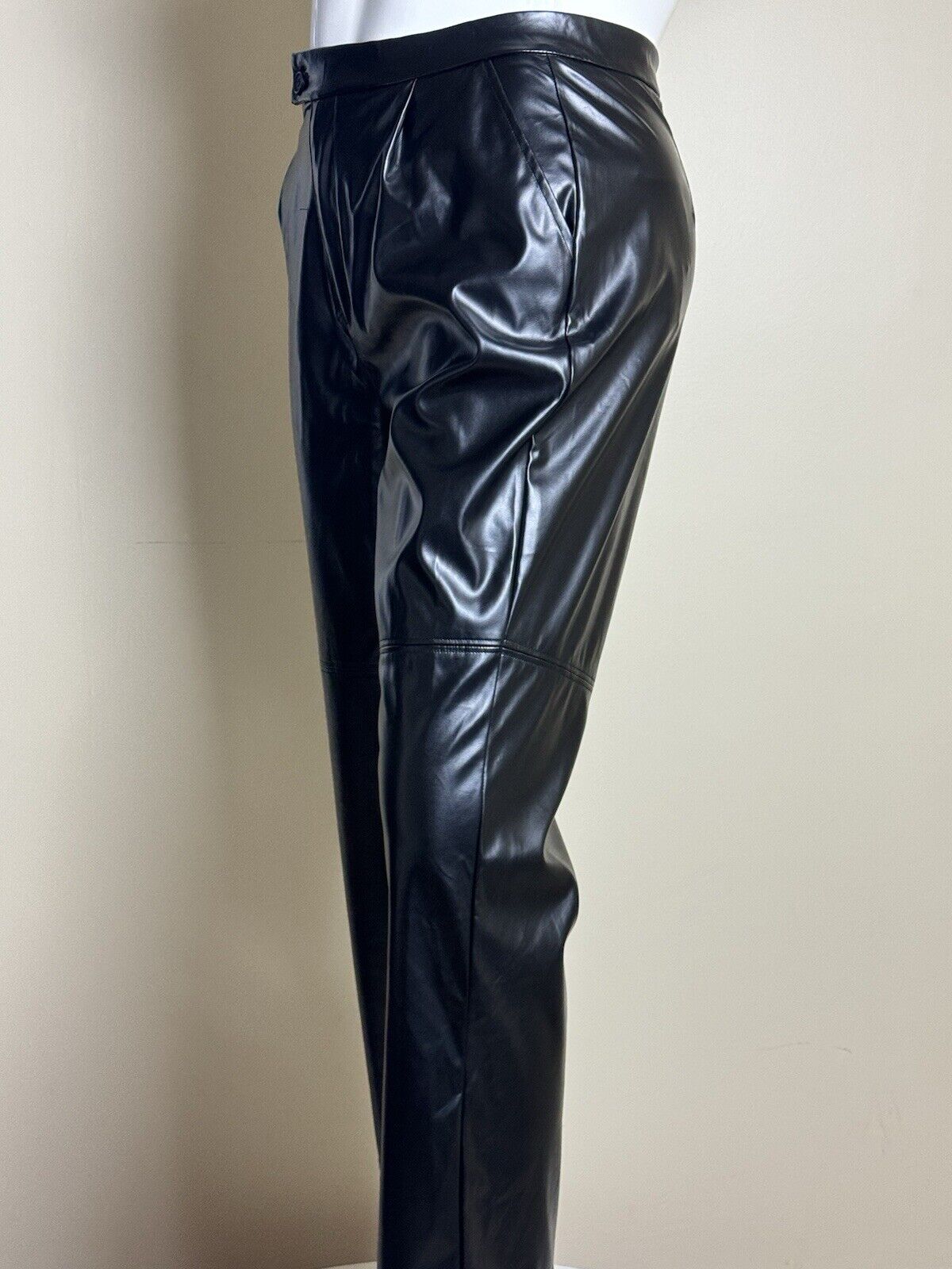 Halston Women’s Faux Leather Black Pants Sz M