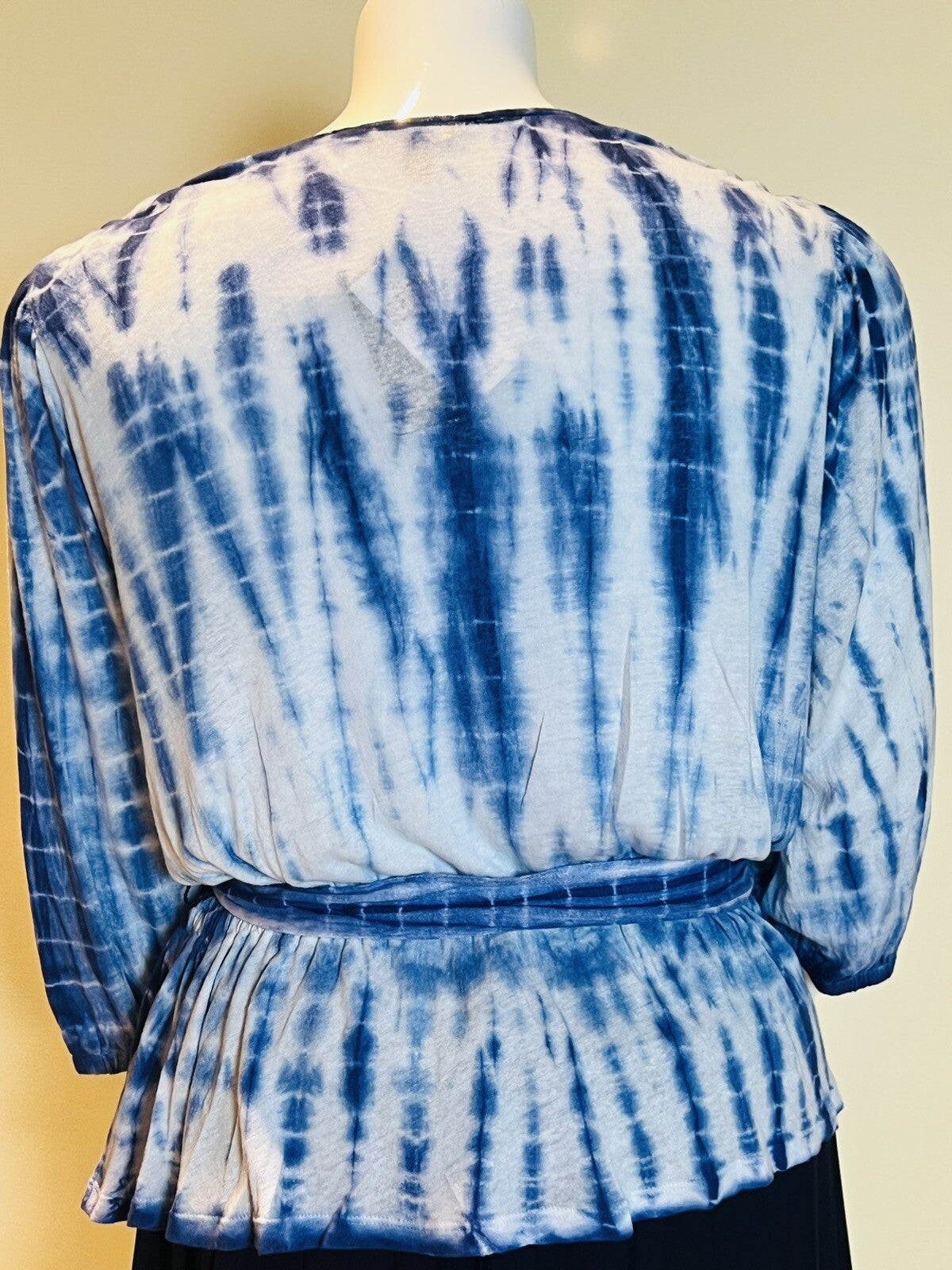 $135 Lauren Ralph Lauren Women’s Blouse tie dye blue Sz 1X.    (B.09)