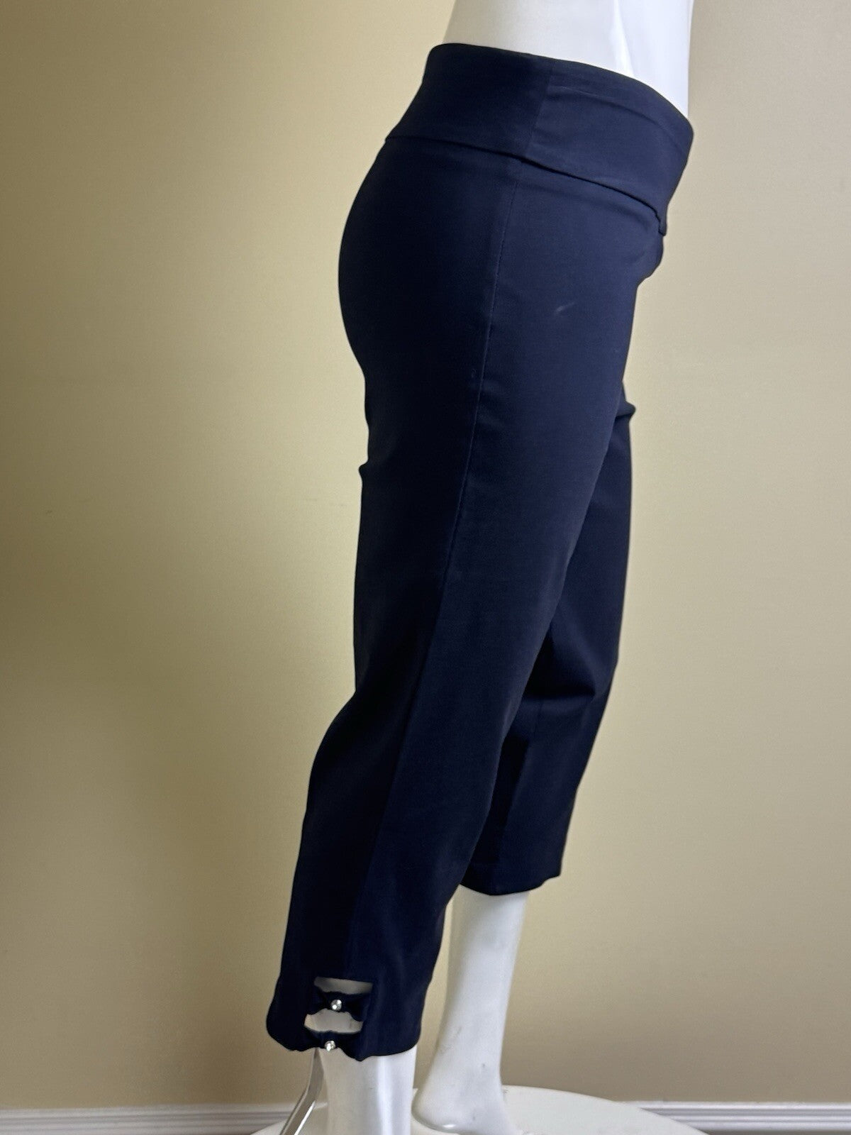 $48 Fundamental Things Women's Navy Pants W/crystals Sz S.     (B.38)