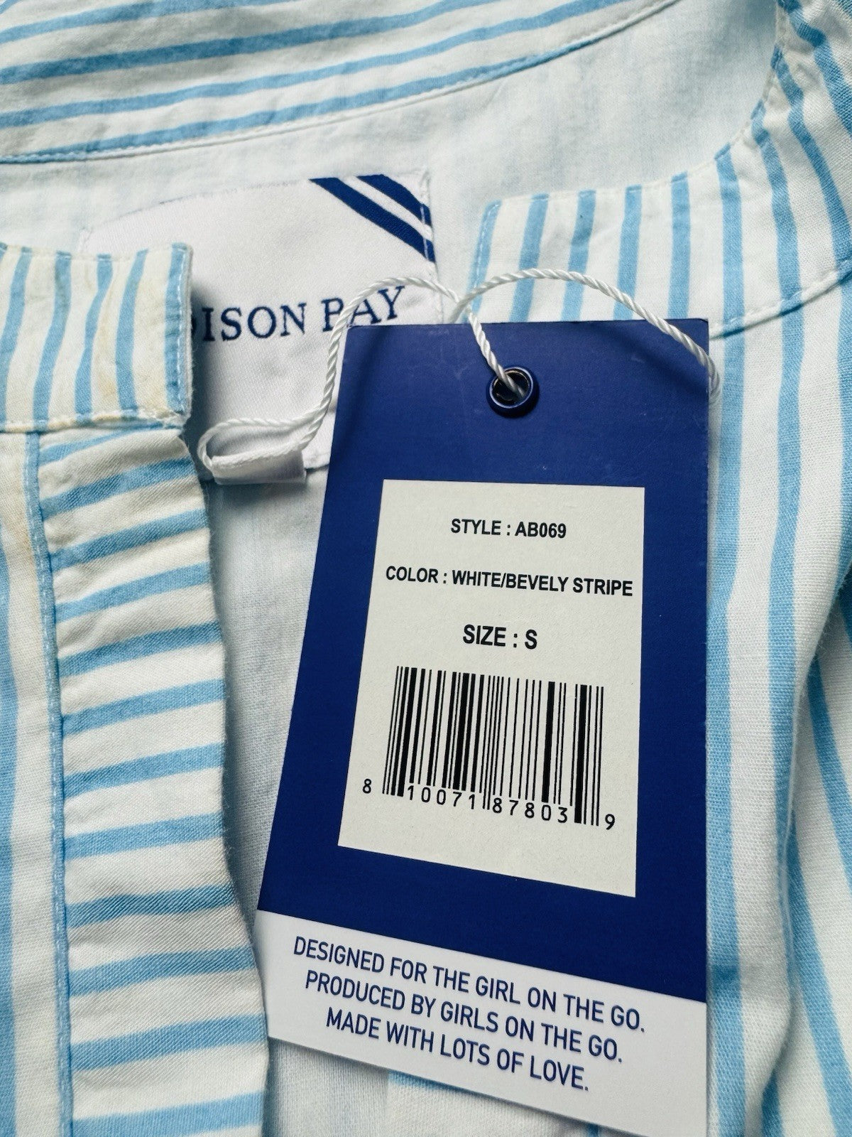 ADDISON BAY Women's Stripes Flared Dress Sz S. (B.158)