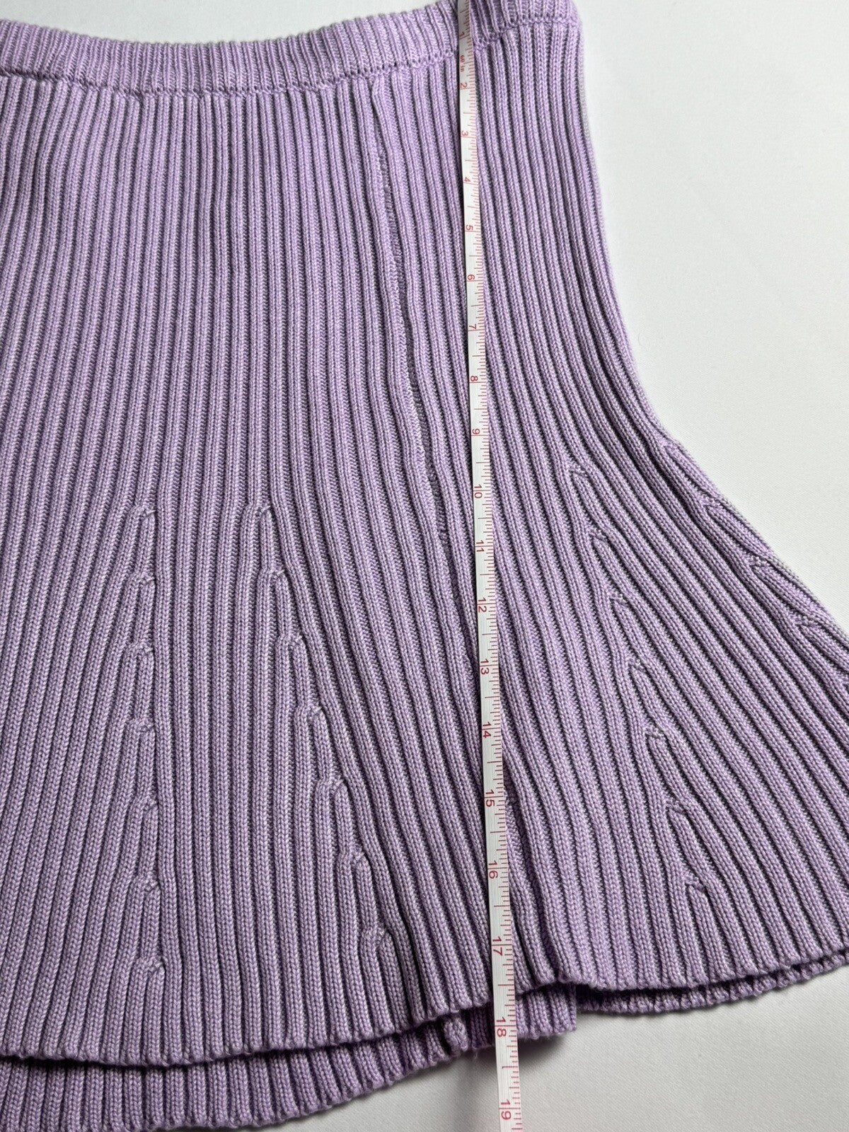 Circus NY Knit Silhouette Skirt Sz XL Lavender A-Line Elastic Waistband (60)