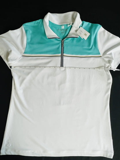 Kate Lord Women’s Golf Polo Shirt White Sz L (B.13)