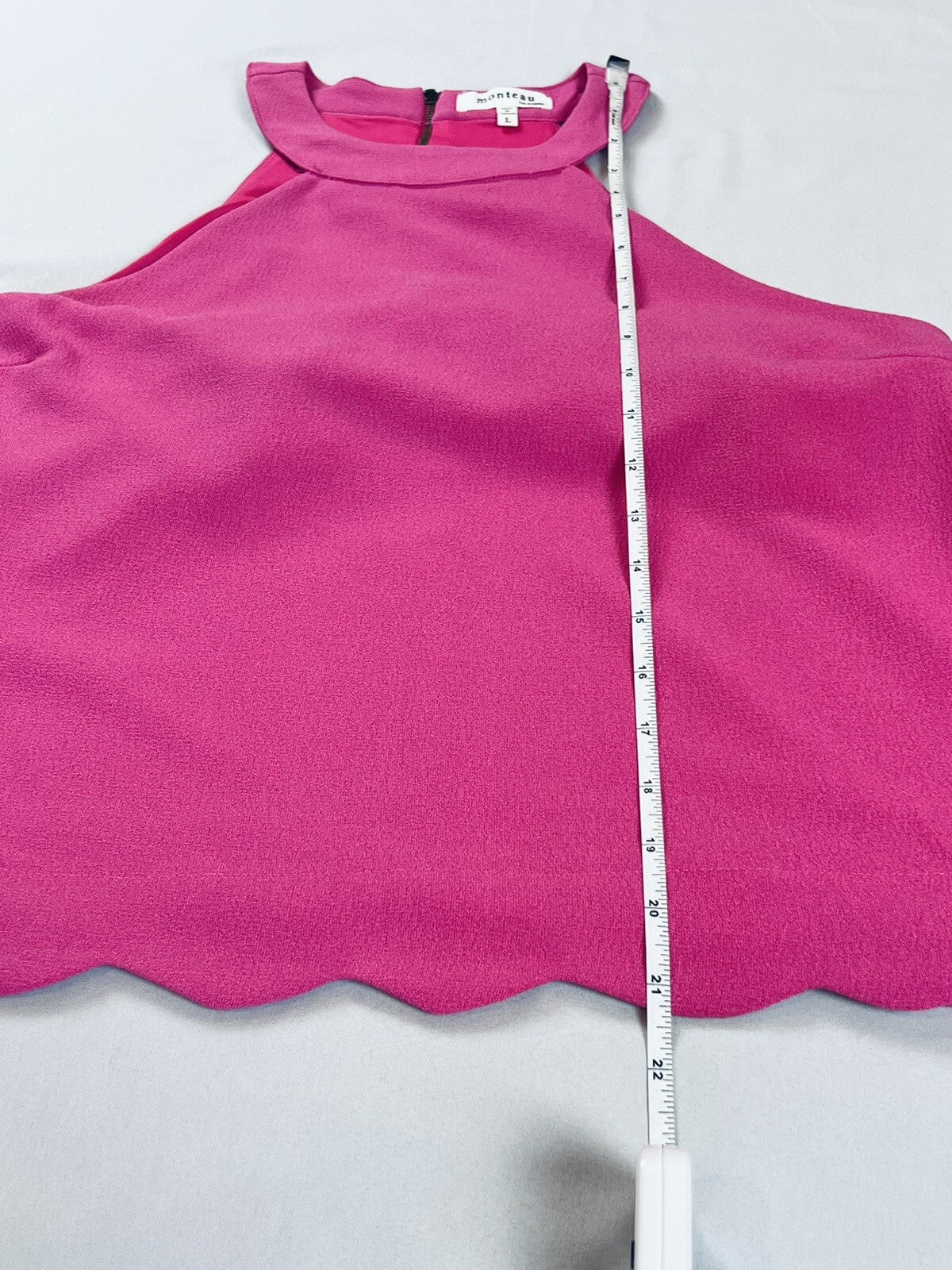 Montoeu Top Blouse Size L Pink Fuchsia