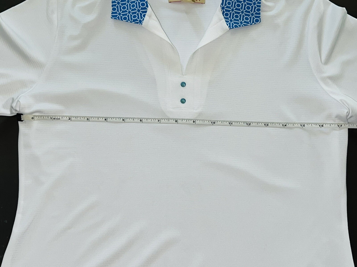 Sport Haley Women's Top Golf Polo Shirt White w/ Blue Sz M (B.13)