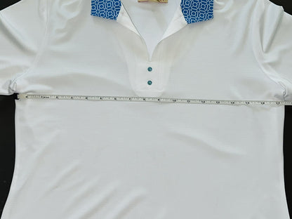 Sport Haley Women's Top Golf Polo Shirt White w/ Blue Sz M (B.13)