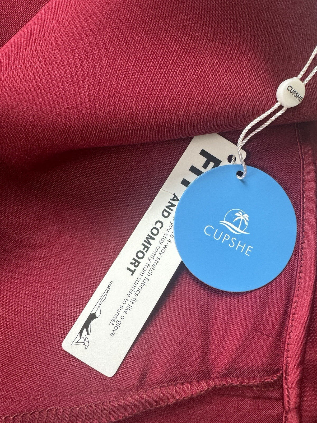 CUPSHE Women’s Red Satin One Shoulder Dress Sz S       (B.107)