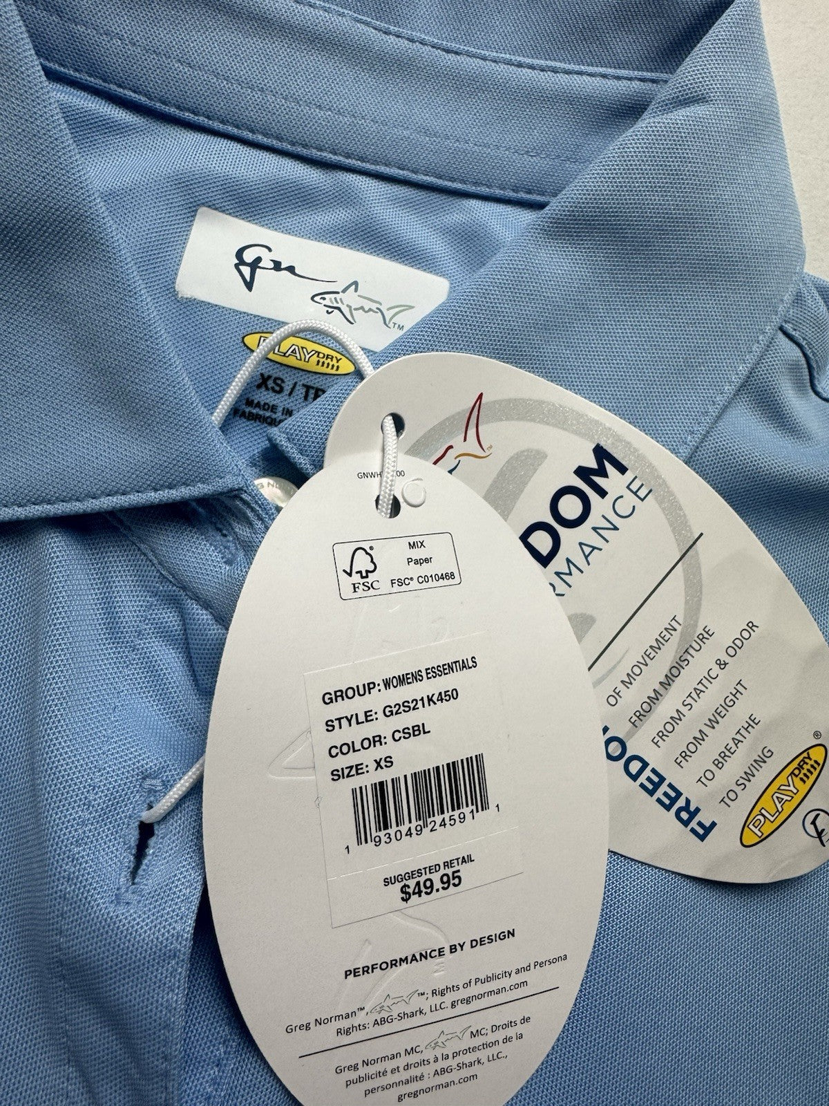 Greg Norman Women's Golf Polo Shirt Sz XS.    (B.135)