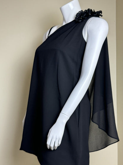 R&M RICHARDS Women’s Shift Black Dress Sz 16.    (B.94)