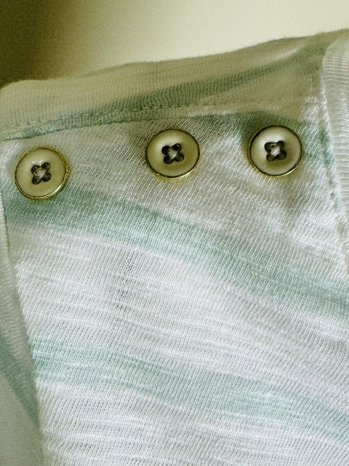 Spartina 449 Women’s Top Sz M Golf Shirt Stripes Green White.  (74)