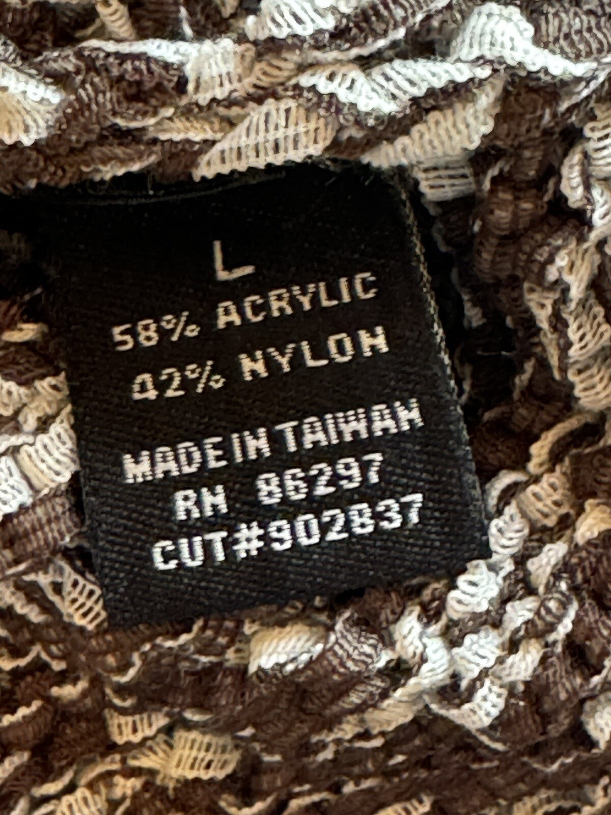 $180 VERTIGO Women’s Knit Cardigan Sz L.      (B.63)