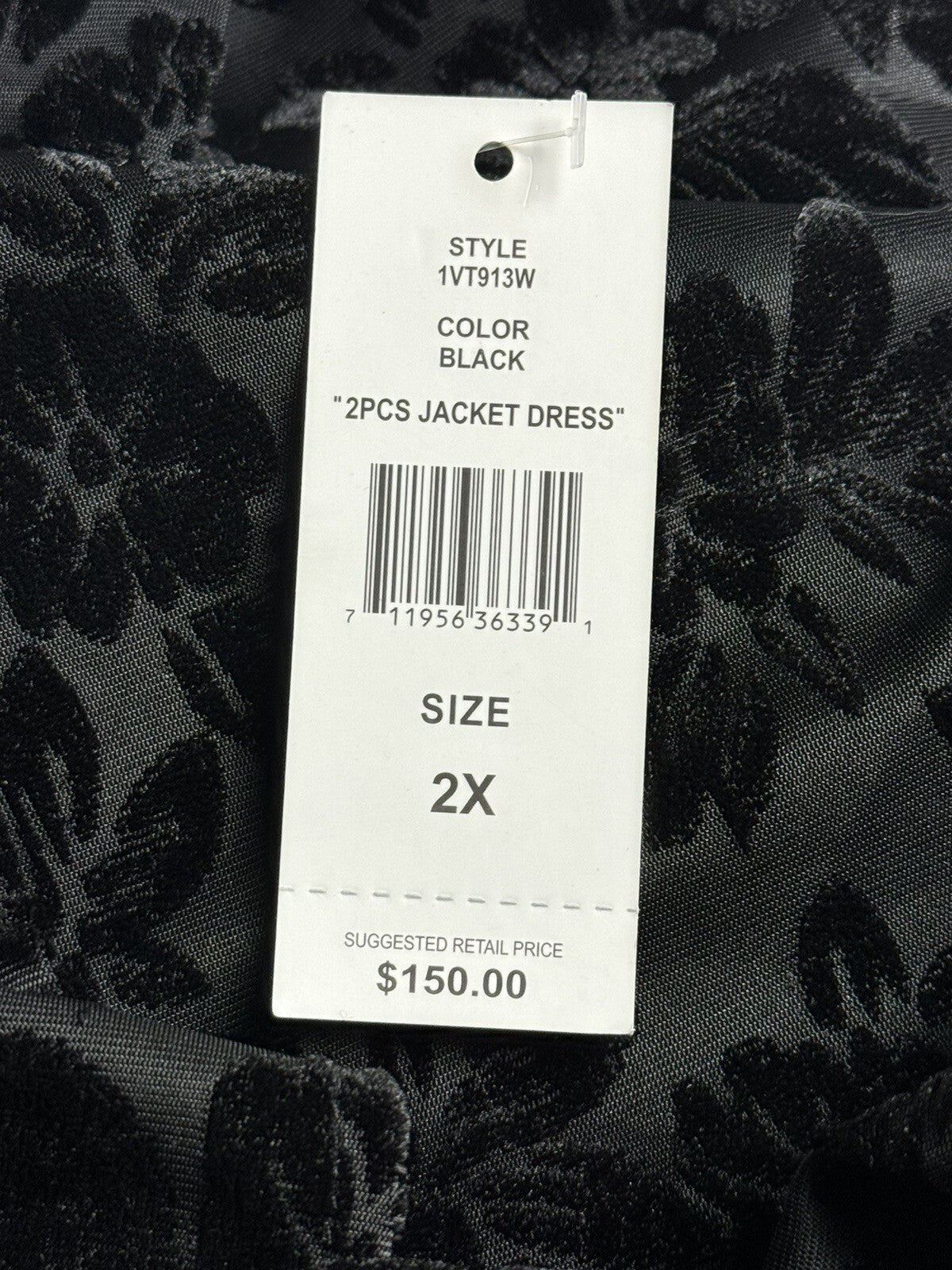 JM Studio by John Meyer size 2X Black 2Pc Jacket Dress. (69)
