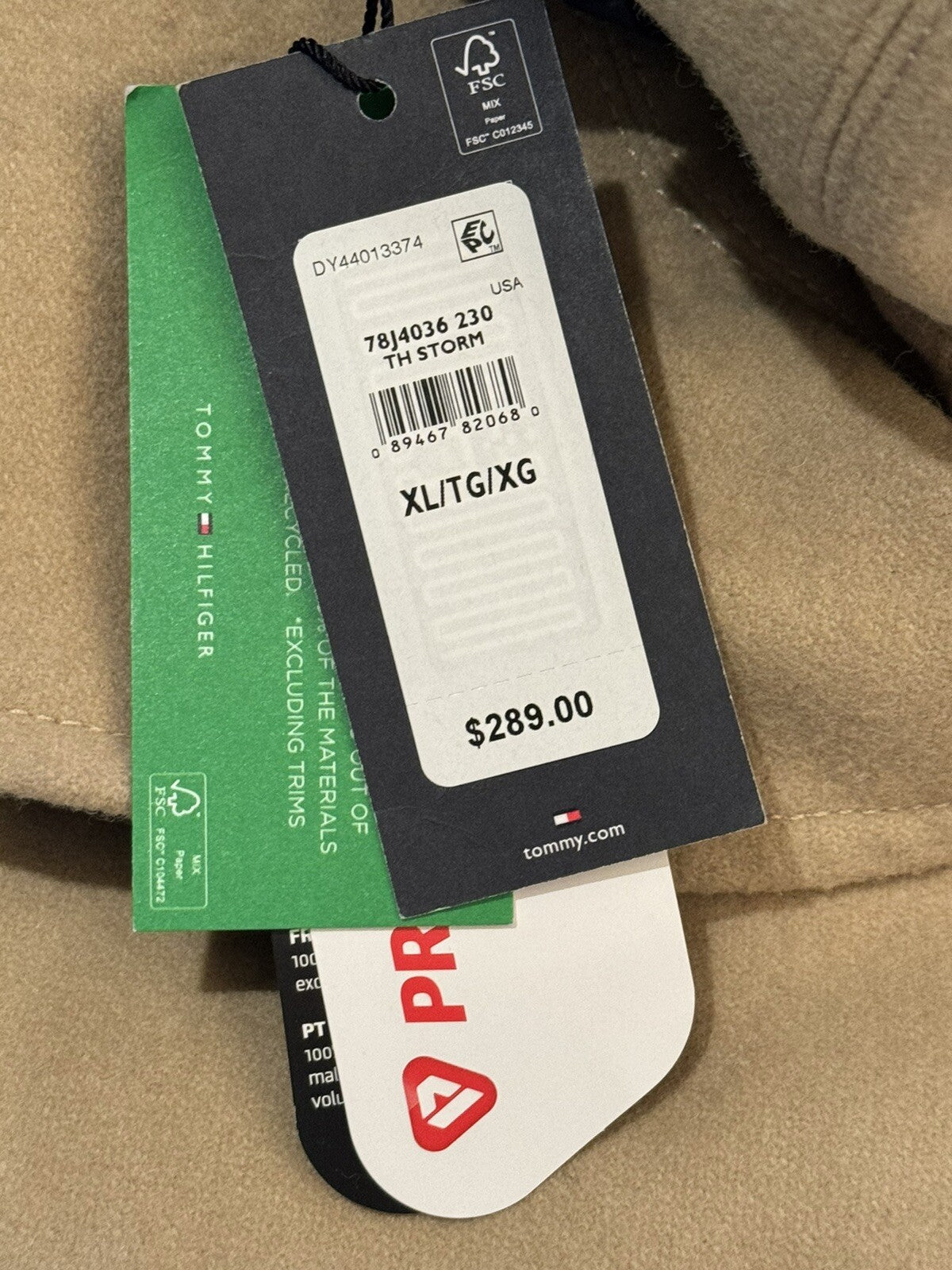 $289 Tommy Hilfiger Women’s Wool Trench Coat Storm Pea coat W/ Vest Sz XL . (55)