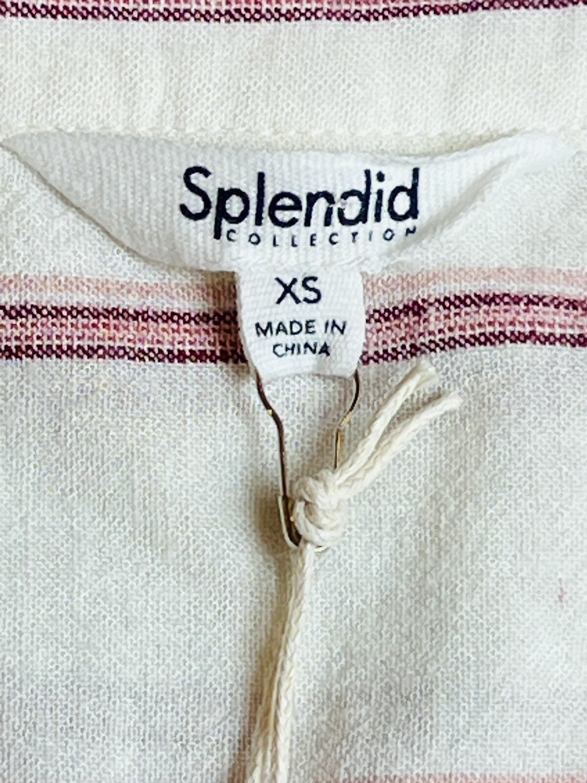 Splendid Women’s Long Sleeve Top Ivory Red Striped Size XS (4)