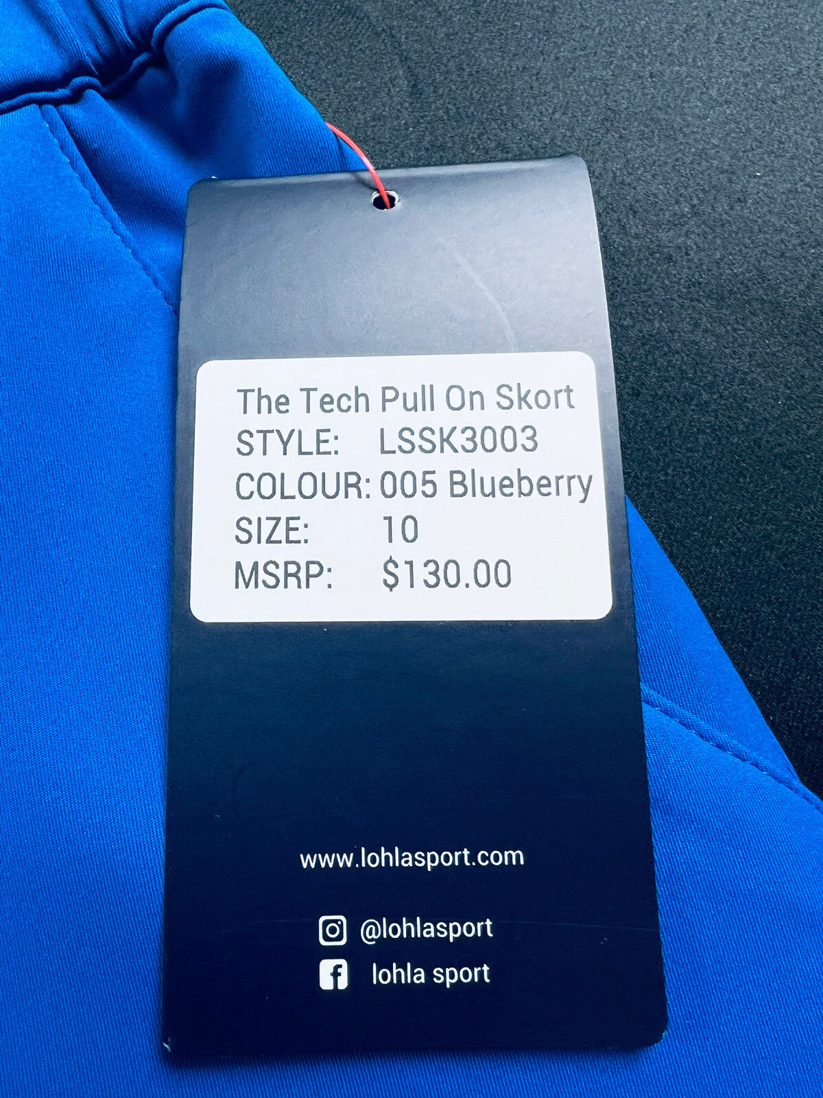 LOHLA Sport Golf Skort Pull On Skirt Sz 10 Pockets