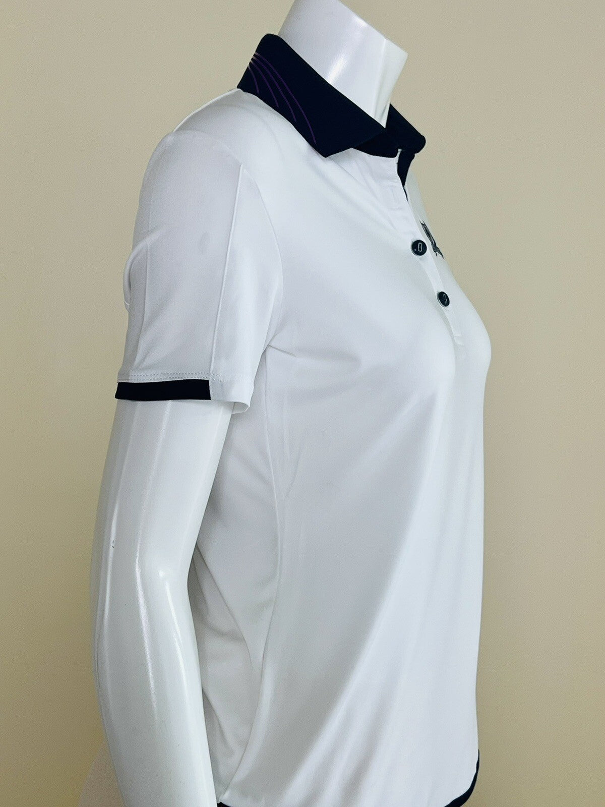 Greg Norman Women's Golf Polo Shirt White Top Sz S (49)