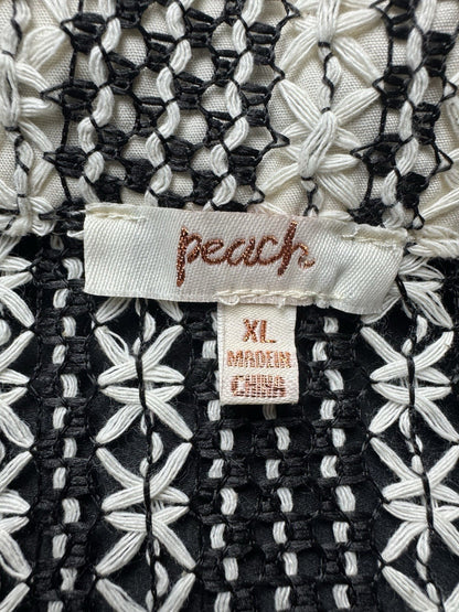 PEACH Women's Crochet Shirt Sz XL    (B.160)