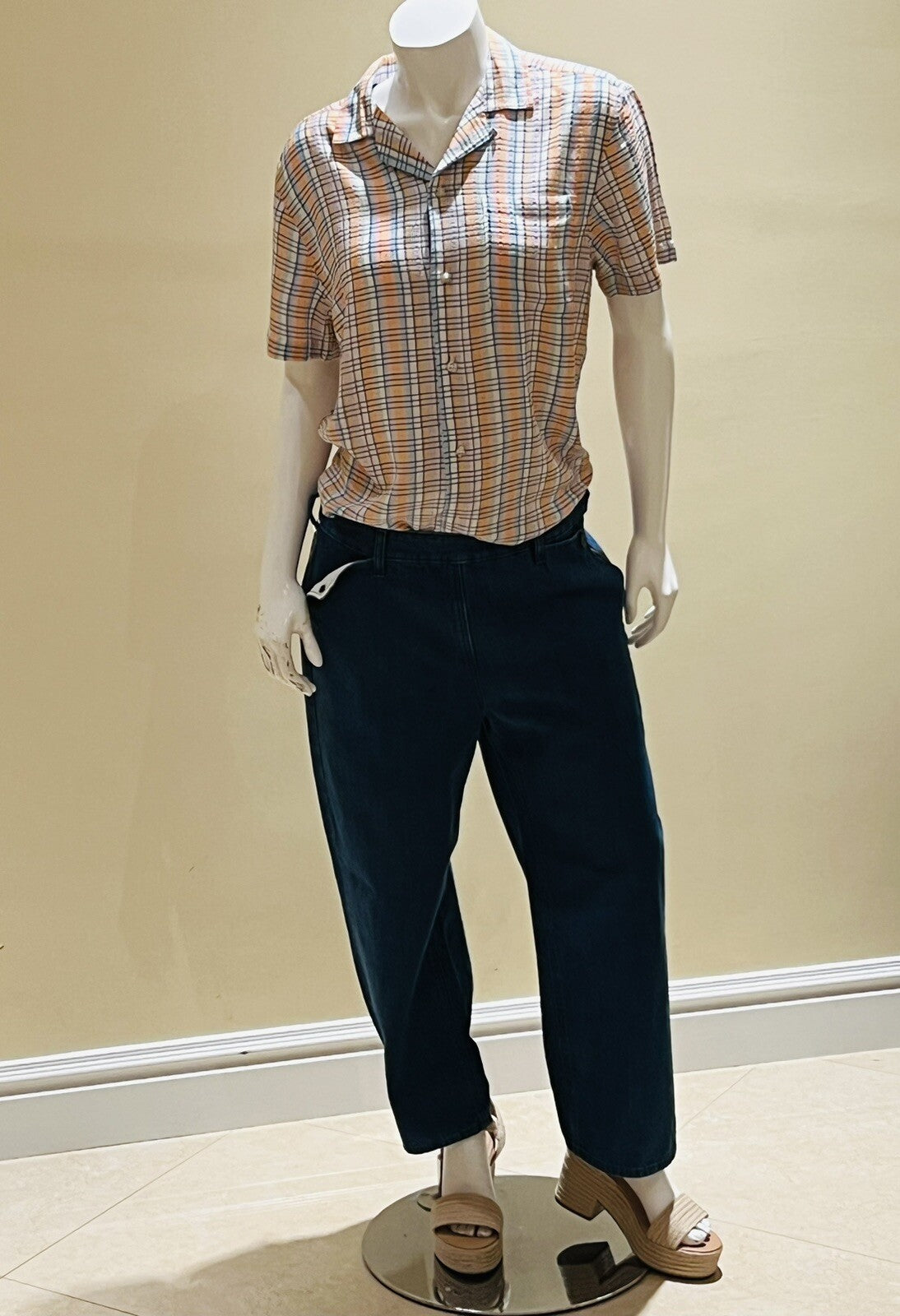 Goodfellow Women’s Button Down Shirt Sz S Striped Top