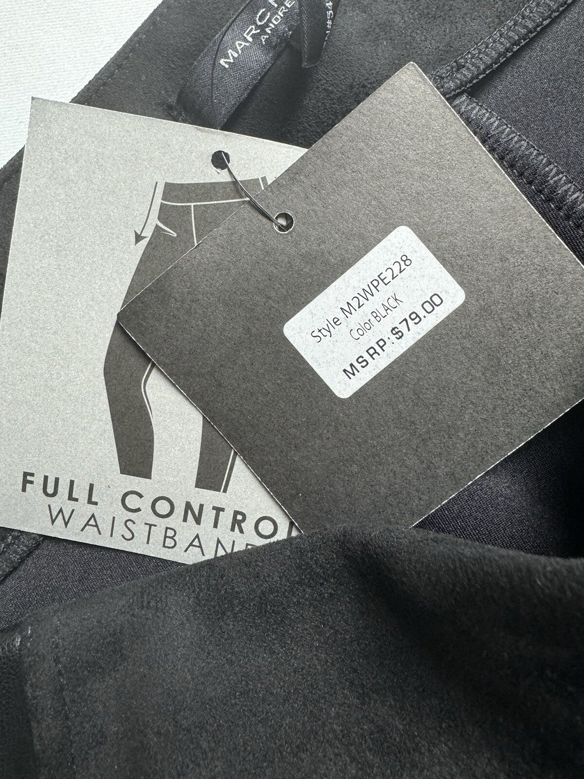 $79 Marc New York Women’s Black Pants Faux Leather Sz 3XL  (B.72)