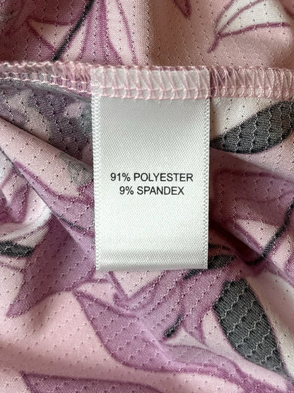 Sport Haley Women's Golf Shirt Pink Floral Top Sz S.   (B.77)