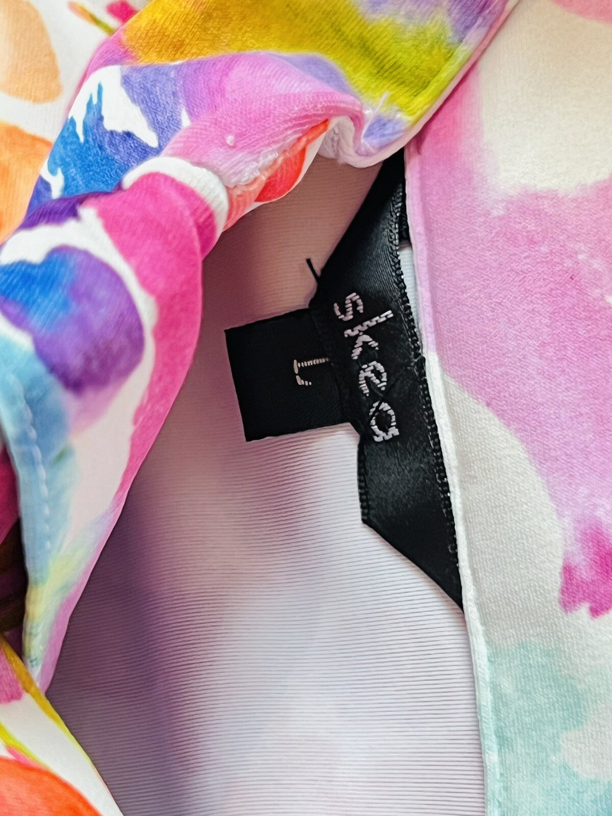 SKIE Women's Golf Long Sleeve Full Zip Sweatshirt Sz L Multicolor Floral