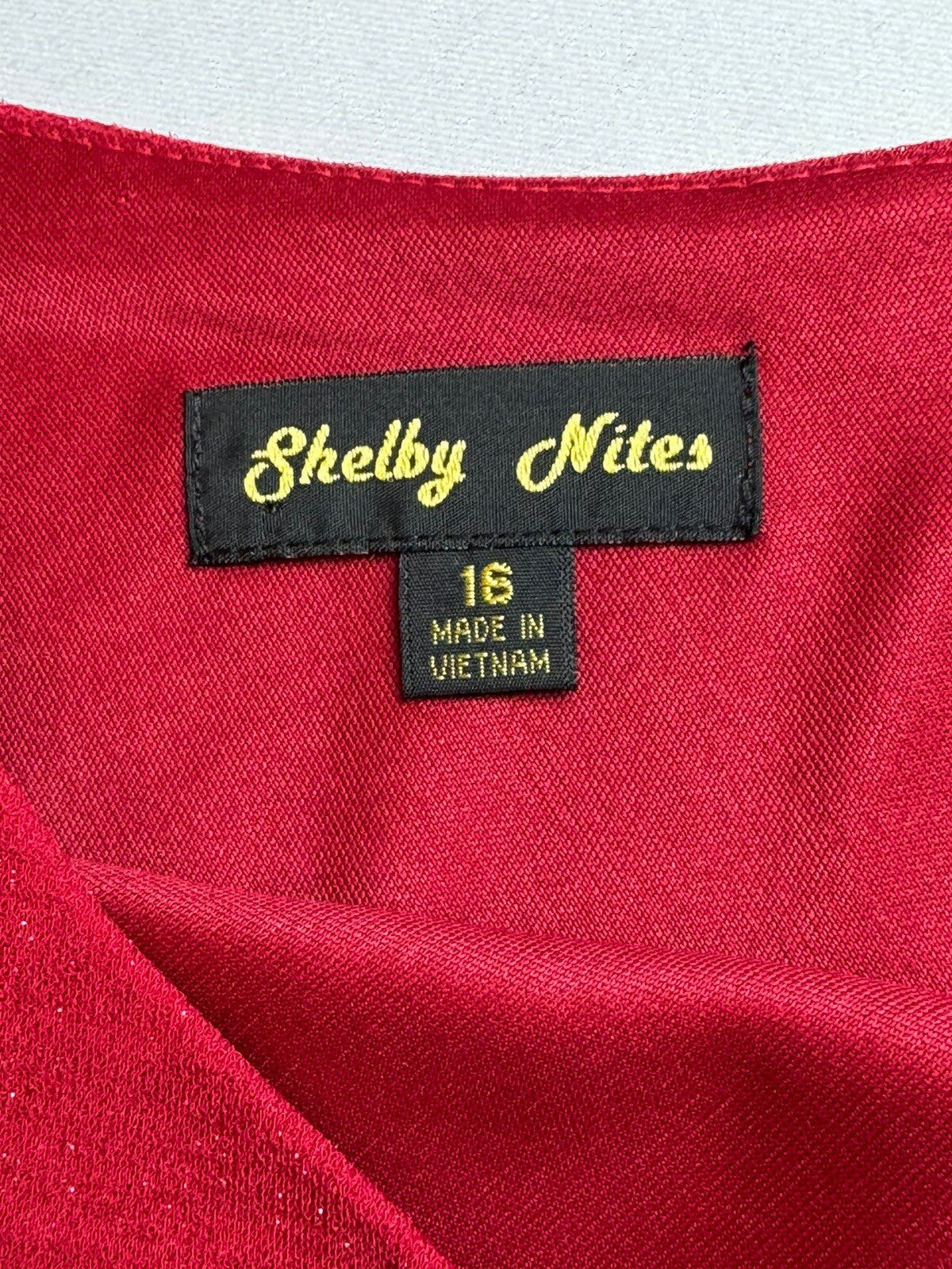 Shelby Nites One Shoulder Red Dress Sz 16.    (71)